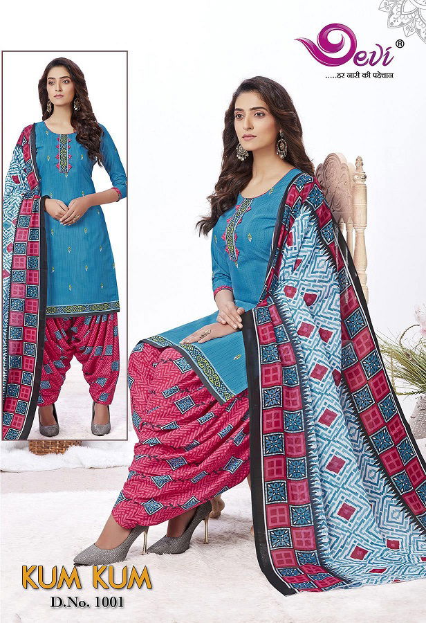 Devi Kum Kum Patiyala 1 Ready Made Regular Wear Cotton Printed Dress Collection